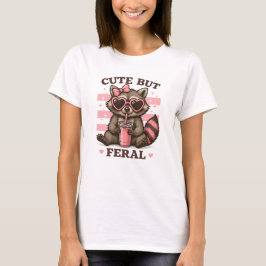 Süßes aber wildes Waschbär-T-Shirt – Lustiger Kawa T-Shirt