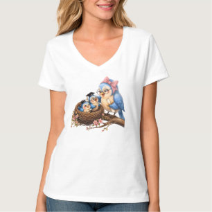 Süßes Abschlussvogel-Grafik-T-Shirt T-Shirt