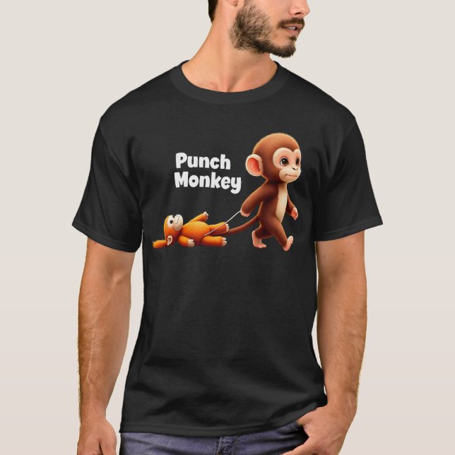 Süßes Affe Viral Grafikdesign T-Shirt (Vorderseite)