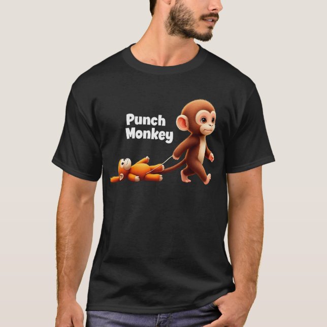 Süßes Affe Viral Grafikdesign T-Shirt (Vorderseite)