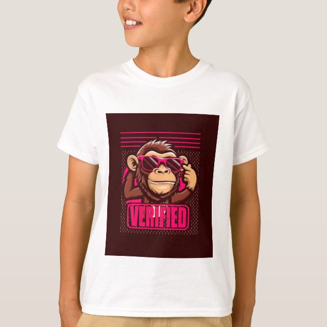 süßes Affen-Design T-Shirt (Vorderseite)