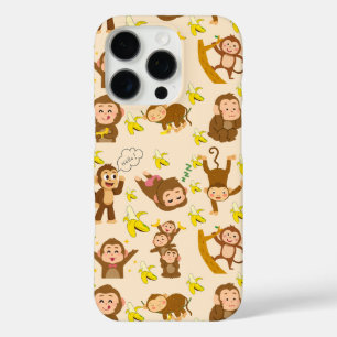 Süßes Affen-Muster-Handyhülle – Adorabler Affe D iPhone 16 Pro Hülle
