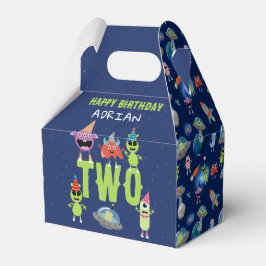 Süßes Alien-Monster-Weltraum-Kinder-Geburtstags-Na Geschenkschachtel