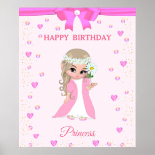 Süßes Alles Gute zum Geburtstag Prinzessin & Juwel Poster