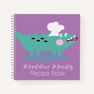 Süßes Alligator-Bäcker-Rezept für Kinder Notizbuch
