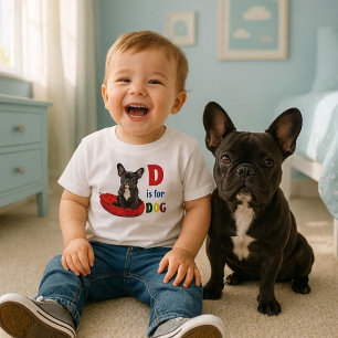 Süßes Alphabet D steht für Hund Kleinkind Mädchen T-shirt