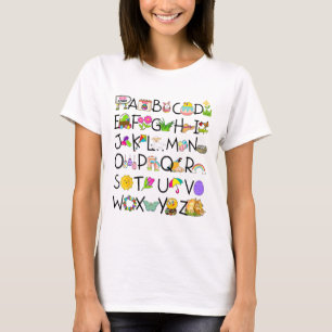 Süßes Alphabet Lustiger Ostertag Abc Alphabet Ei R T-Shirt