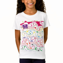 Süßes Alphabet-„M“-Design-T-Shirt für kleine Mädch