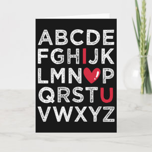 Süßes Alphabet-Valentinsgeschenk für Freundin oder Karte