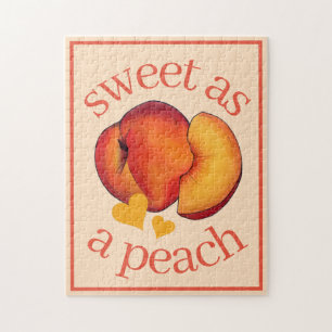 Süßes als Pfirsichreifen Georgien Pfirsiche Obst Puzzle