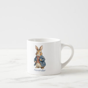 Süßes altmodisches Kaninchen personalisieren Espressotasse