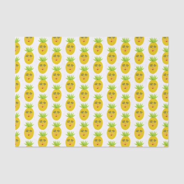 Süßes Ananas-Geschenk Seidenpapier (Vorderseite)