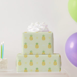 Süßes Ananas-Muster Baby-Geburtstag Geschenkpapier