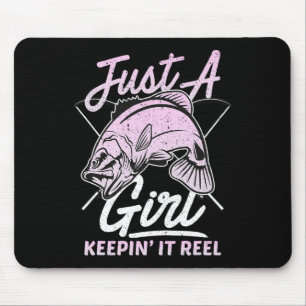 Süßes Angeln Lustig Bleibt Reel Damen Lila P Mousepad