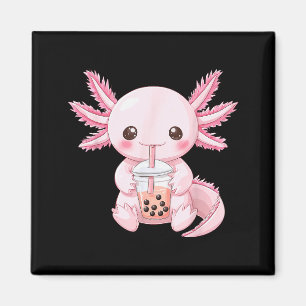 Süßes Anime-Axolotl-Boba Magnet