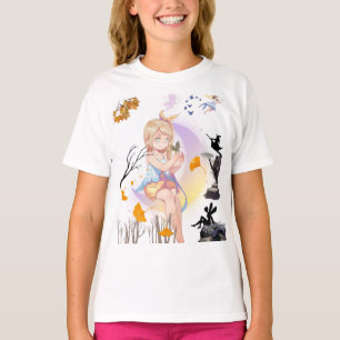 Süßes Anime-Fee-Prinzessin-Mädchen-T-Shirt T-Shirt