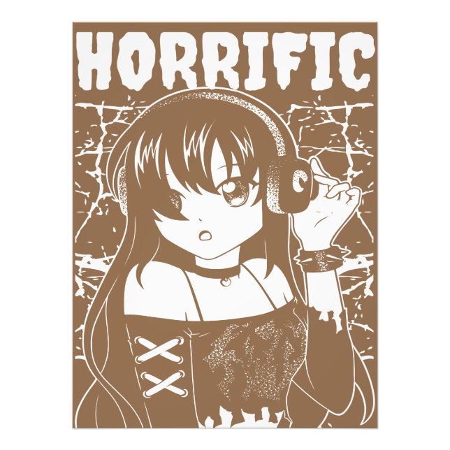 Süßes Anime-Mädchen  Fotodruck (Vorne)