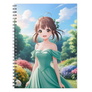 Süßes Anime-Mädchen Notizblock