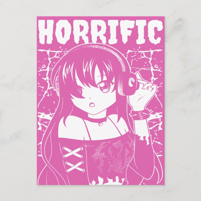 Süßes Anime-Mädchen  Postkarte (Vorderseite)