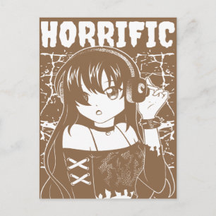 Süßes Anime-Mädchen Postkarte