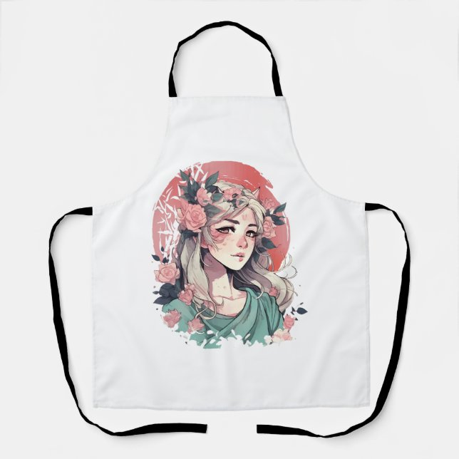 Süßes Anime-Mädchen Schürze (Vorderseite)