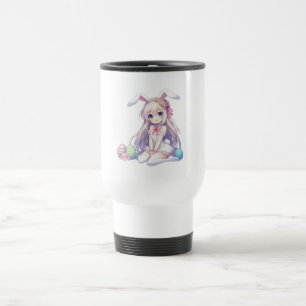 süßes Anime-Osterhäschen Reisebecher