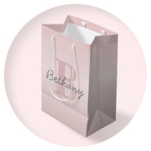 Süßes anpassbares rosa Monogramm & Ihr Namensschri