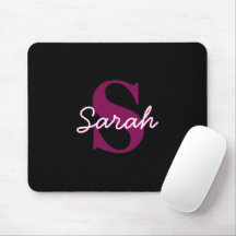 Süßes anpassbares rosa und schwarzes Monogramm-Skr