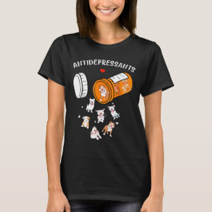 Süßes Antidepressivum mit Pitbull-Hund Neu T-Shirt