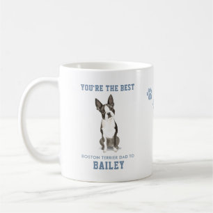 Süßes Aquarell-Bestes-Boston-Terrier-Hund-Vater-Fo Kaffeetasse