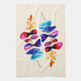 Süßes Aquarell-Blumendesign Geschirrtuch