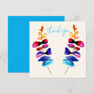 Süßes Aquarell-Blumendesign Mitteilungskarte