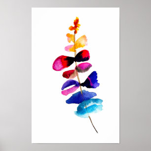 Süßes Aquarell-Blumendesign Poster
