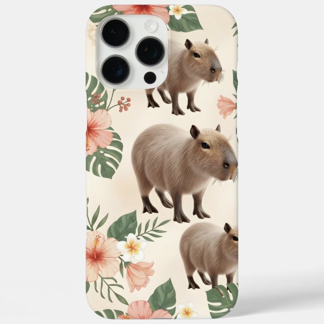 Süßes Aquarell-Capybara-Nahtloses Muster Case-Mate iPhone Hülle (Rückseite)