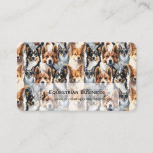 Süßes Aquarell-Corgi-Hund-Muster Visitenkarte