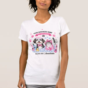 Süßes Aquarell-individualisiertes Haustier-Pflege- T-Shirt