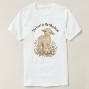 Süßes Aquarell-Lamm Der Herr ist mein Hirte Psalm T-Shirt