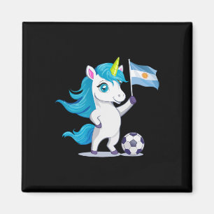 Süßes Argentinien Roots Einhorn spielt Fußball Arg Magnet