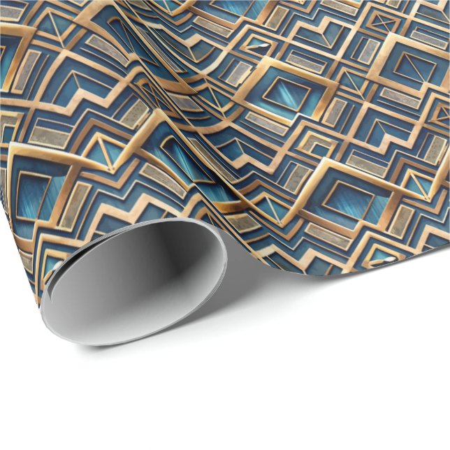 Süßes Art Deco-Fliesenmuster  Geschenkpapier (Rolleneckpunkt)