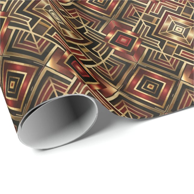 Süßes Art Deco-Fliesenmuster  Geschenkpapier (Rolleneckpunkt)