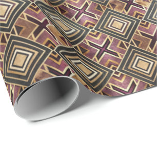 Süßes Art Deco-Fliesenmuster Geschenkpapier