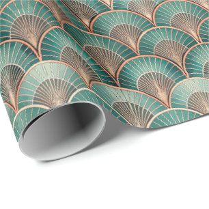 Süßes Art Deco-Fliesenmuster Geschenkpapier