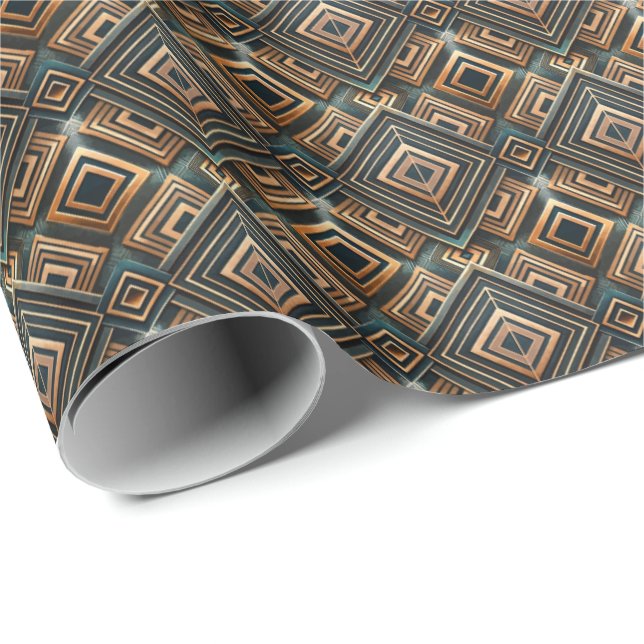 Süßes Art Deco-Fliesenmuster  Geschenkpapier (Rolleneckpunkt)