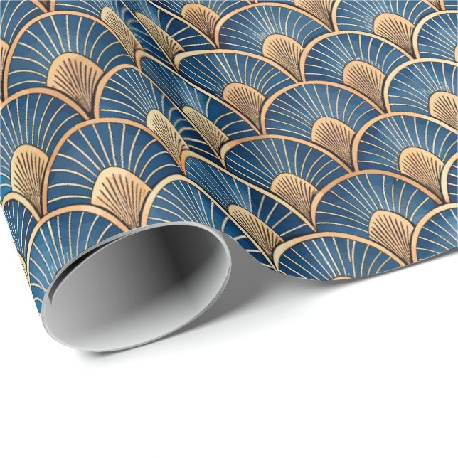 Süßes Art Deco-Fliesenmuster  Geschenkpapier (Rolleneckpunkt)