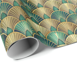 Süßes Art Deco-Fliesenmuster Geschenkpapier