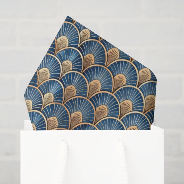 Süßes Art Deco-Fliesenmuster  Seidenpapier (Geschenktüte)