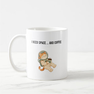 Süßes Astronaut Katzen Kaffee Liebhaber Geschenk Kaffeetasse