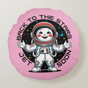 Süßes Astronaut zurück zu den Sternen Design Rundes Kissen