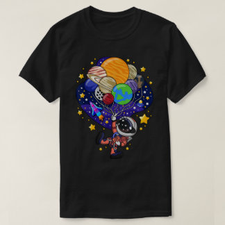 Süßes Astronauten-Planet-Ballon-Design T-Shirt