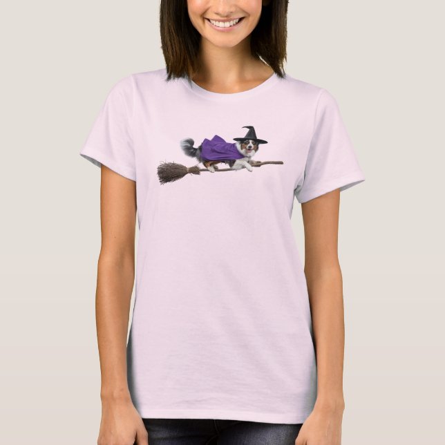 Süßes Australian Shepherd Hexen T-Shirt  (Vorderseite)